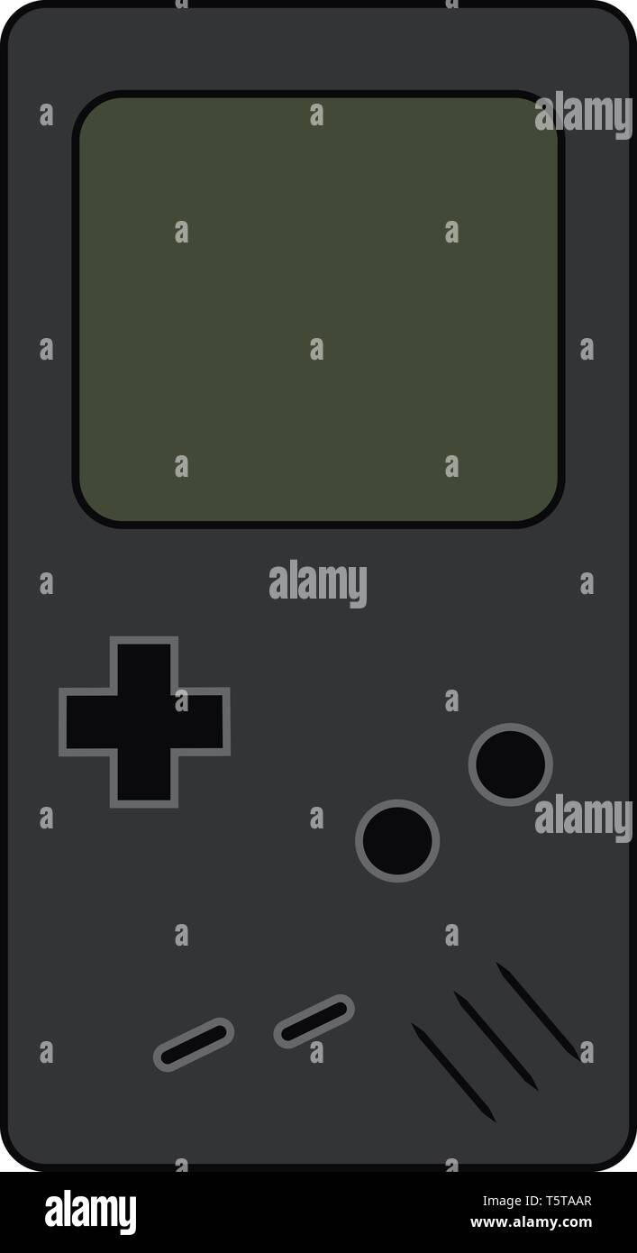 Una mano di gioco video dispositivo di adattamento tile puzzle chiamato vettore di Tetris il colore di disegno o illustrazione Illustrazione Vettoriale
