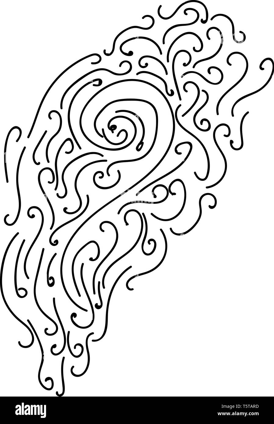 Una bella tatuaggio design realizzato inserendo l'inchiostro coloranti e pigmenti permanenti o temporanee nel vettore di nero il colore di disegno o illustrazione Illustrazione Vettoriale