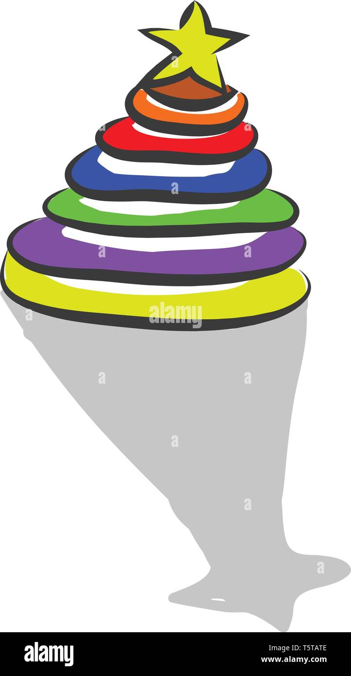 Colori arcobaleno per bambini piccoli progettato per intrattenere ed educare i bambini piccoli vettore di disegno a colori o illustrazione Illustrazione Vettoriale