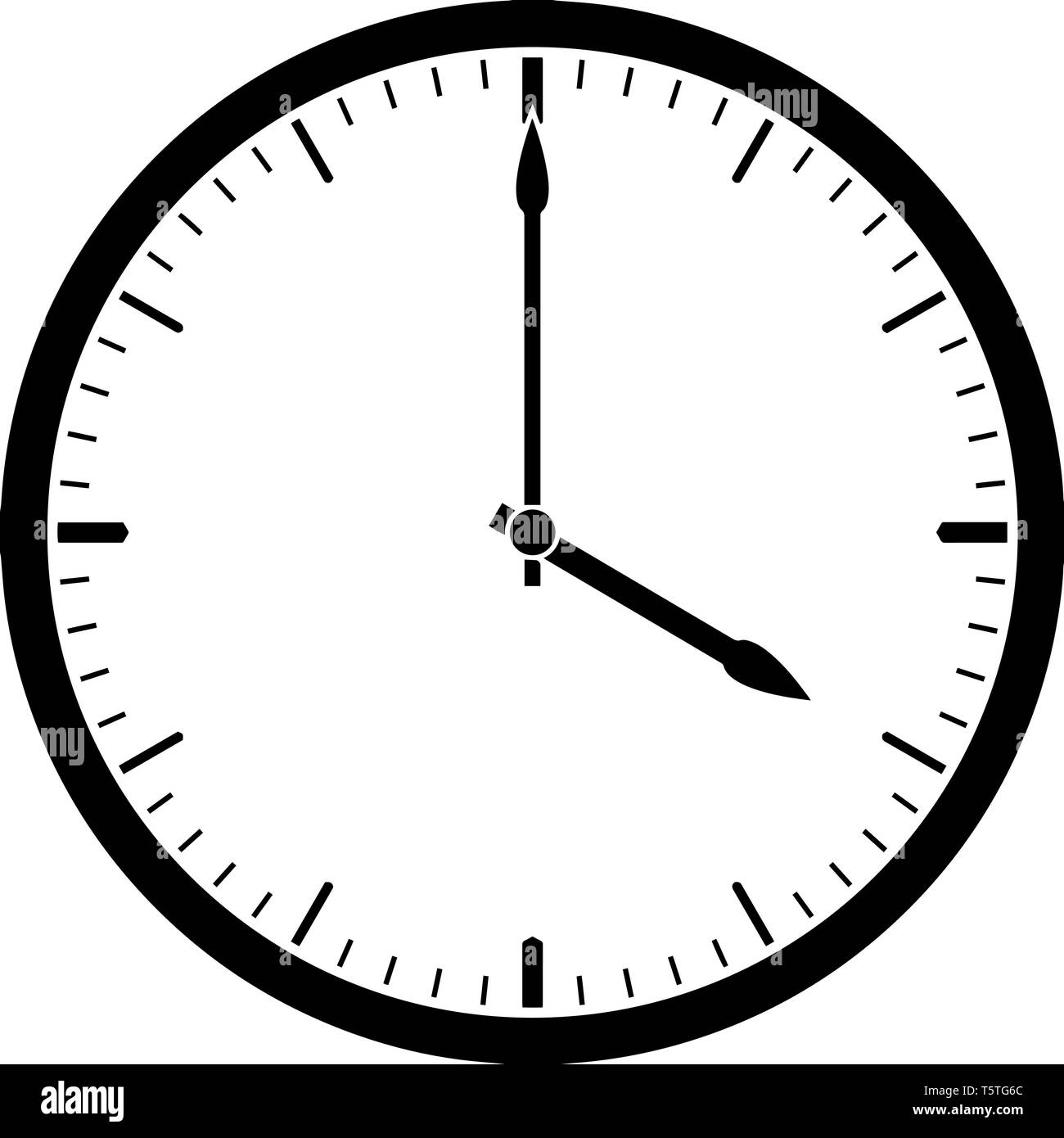 Orologio 4 00 che è un orologio rotondo con trattini che indica il tempo di 4 ora e 00 minuti, vintage disegno della linea di incisione o illustrazione. Illustrazione Vettoriale
