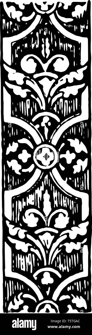 Il dipinto mostrato nell'immagine è realizzata in epoca romana ed è disegnato sul vetro, vintage disegno della linea di incisione o illustrazione. Illustrazione Vettoriale