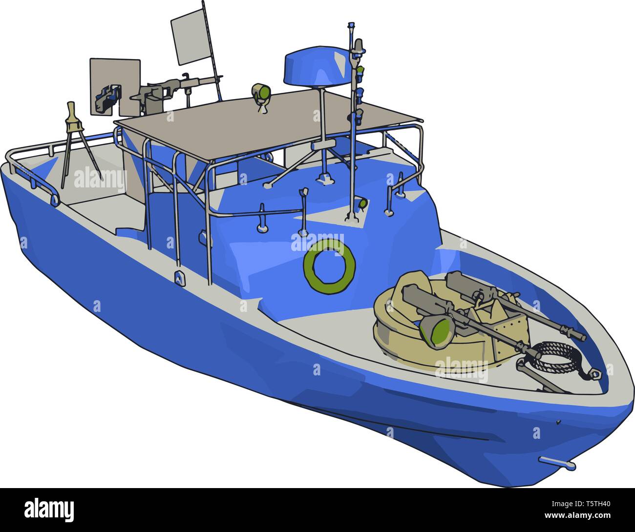 3D illustrazione di un esercito blu nave illustrazione vettoriale su sfondo bianco Illustrazione Vettoriale