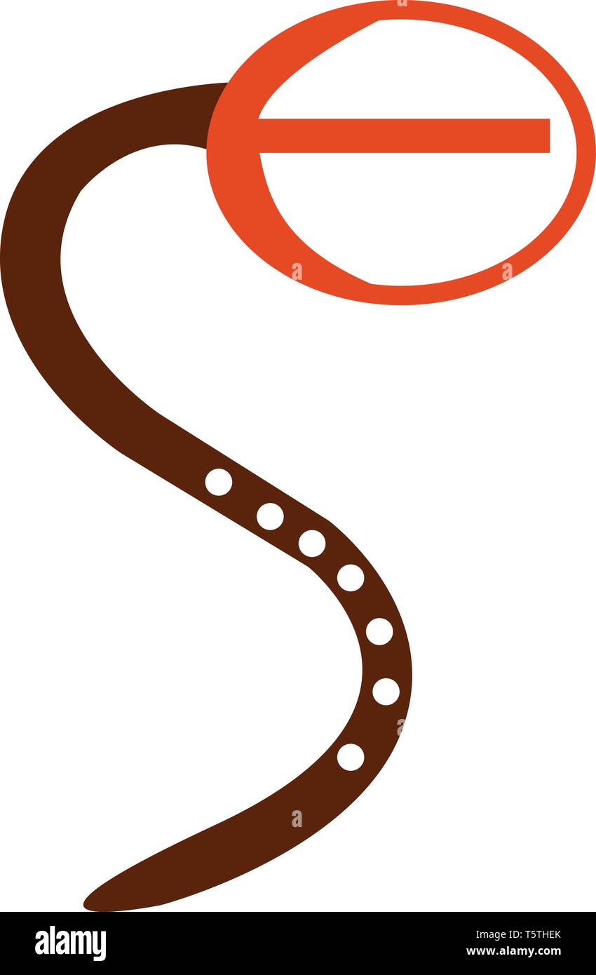 Una cintura nera con fibbia marrone colore di vettore di disegno o illustrazione Illustrazione Vettoriale