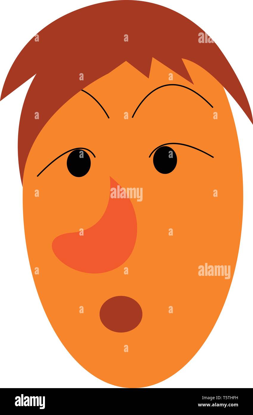 Ragazzo che guarda confuso e assonnato vettore di disegno a colori o illustrazione Illustrazione Vettoriale