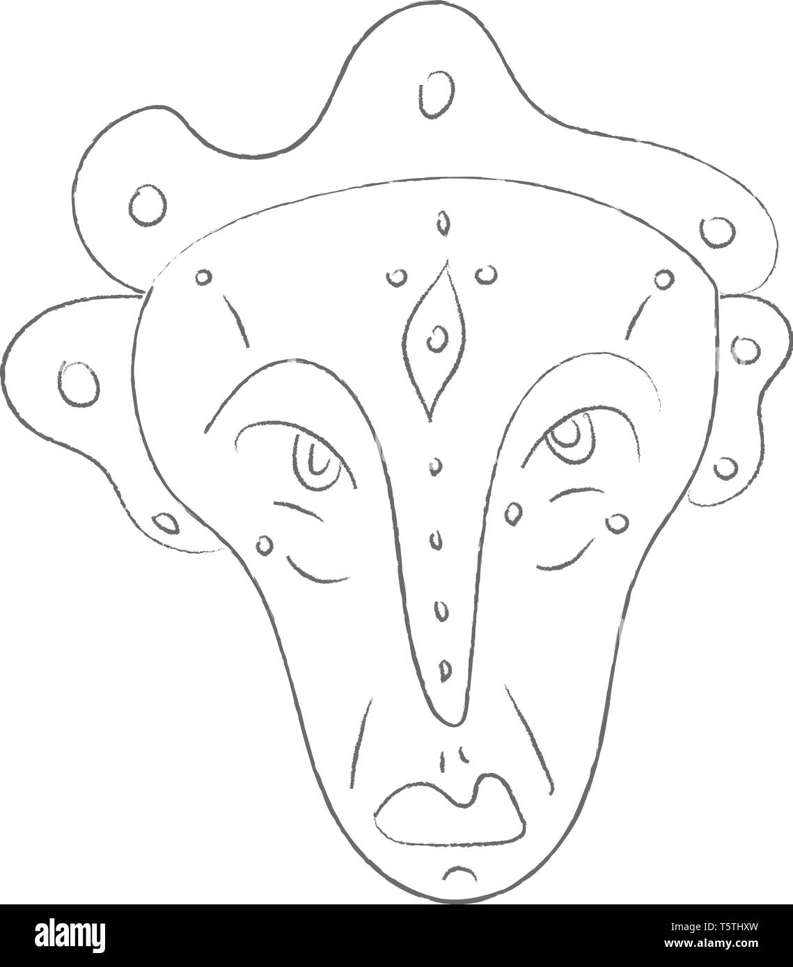 Una caricatura di un uomo estremamente lungo naso vettore di disegno a colori o illustrazione Illustrazione Vettoriale