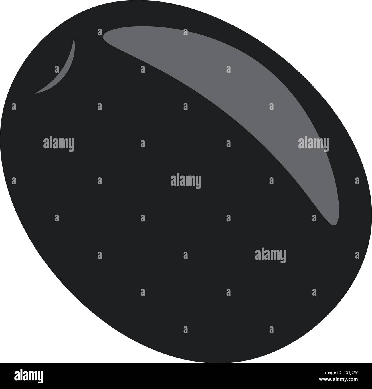 Un enorme cilindrico nero oliva vettore di disegno a colori o illustrazione Illustrazione Vettoriale