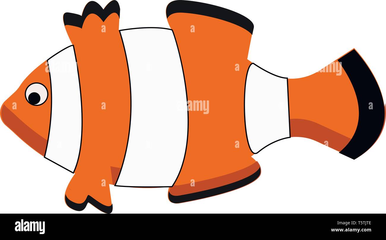 Una bella clownfish vettore o illustrazione a colori Illustrazione Vettoriale