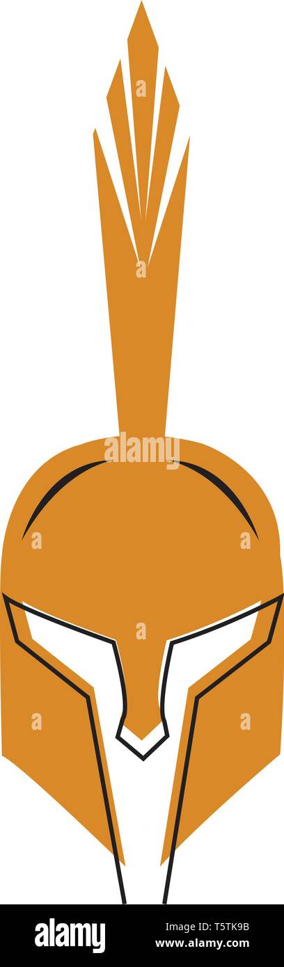 Un cavaliere casco o vettore di Illustrazione a colori Illustrazione Vettoriale