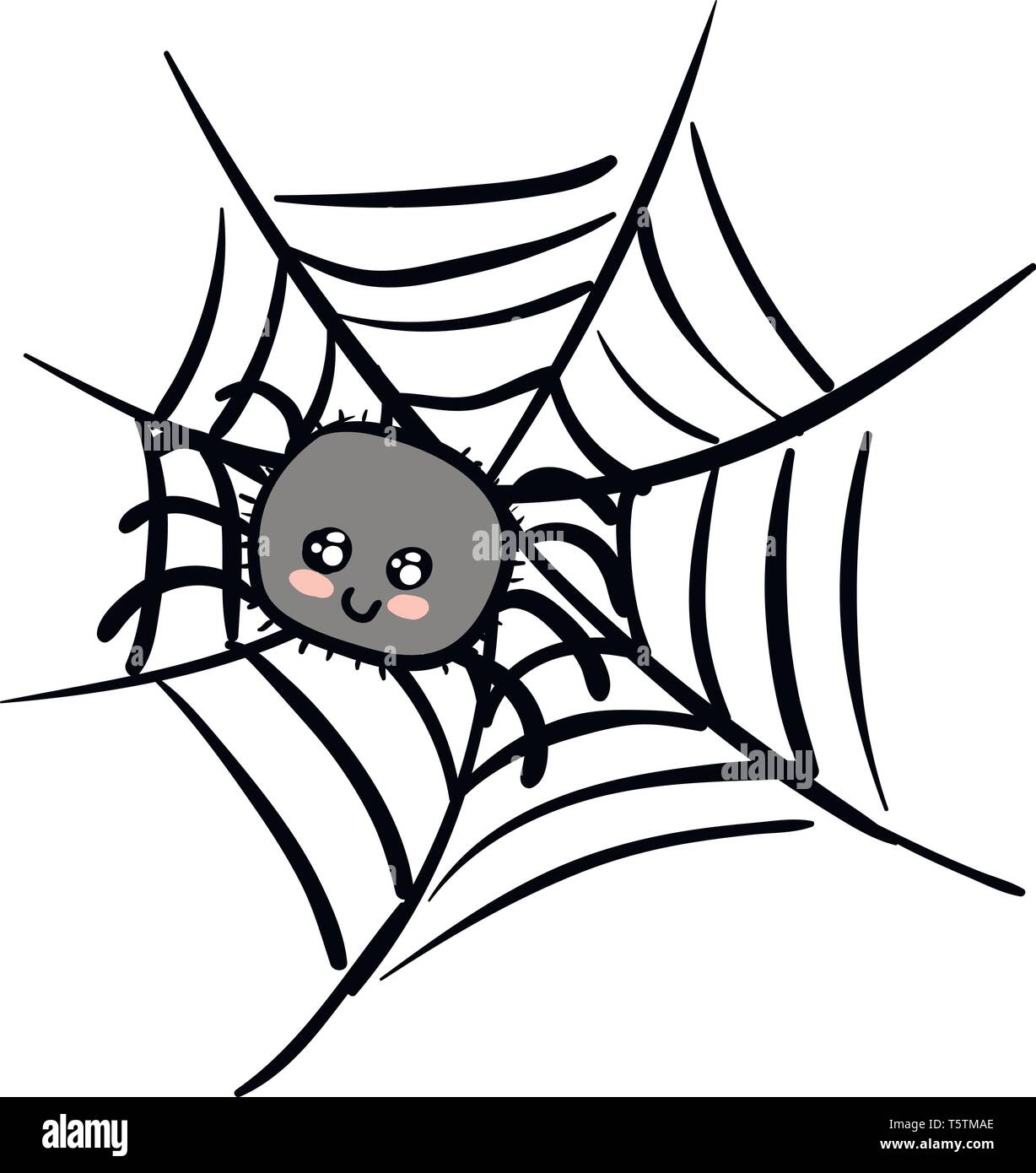 Illustrazione Vettoriale di carino divertente verde ragno sorridente  vestita di nero halloween witch hat. Cartoon spider carattere isolato su  sfondo bianco. Cifra Immagine e Vettoriale - Alamy