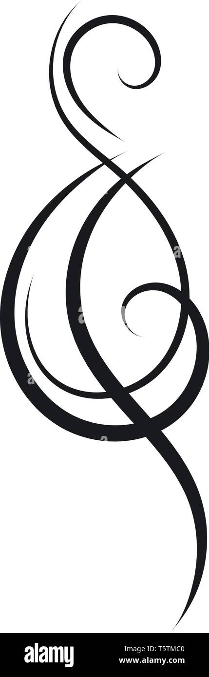 Semplice in bianco e nero tattoo schizzo illustrazione vettoriale su sfondo bianco Illustrazione Vettoriale