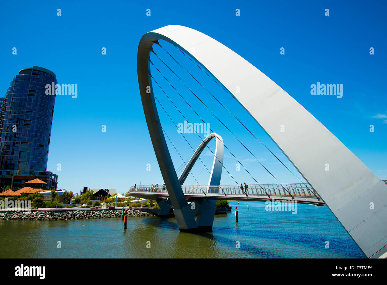 Elizabeth Quay Bridge - Perth - Australia Foto Stock