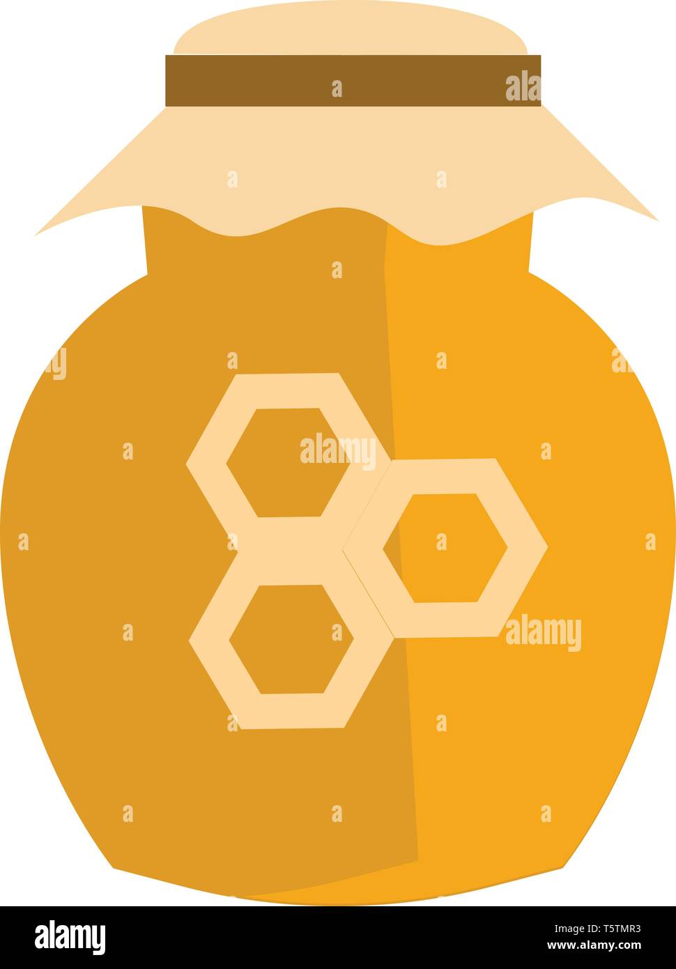 Il miele in un vaso vettore illustrazione su sfondo bianco Illustrazione Vettoriale