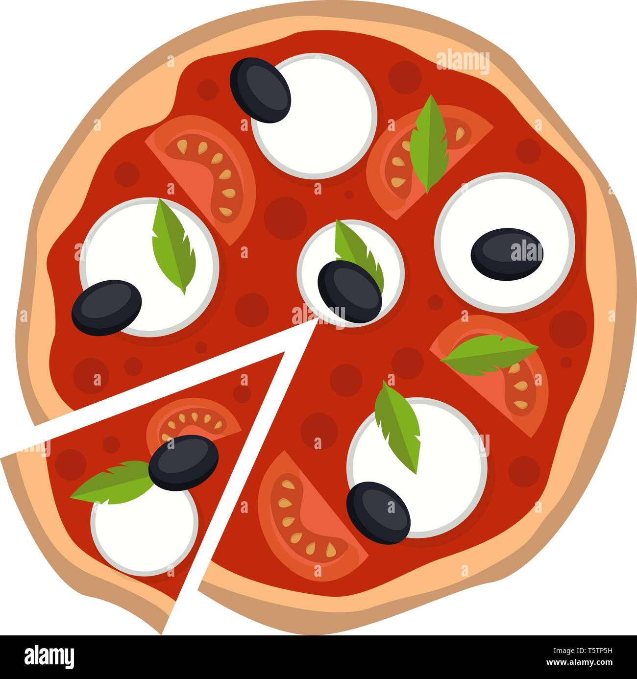Mozzarella per pizza vettore illustrazione su sfondo bianco Illustrazione Vettoriale