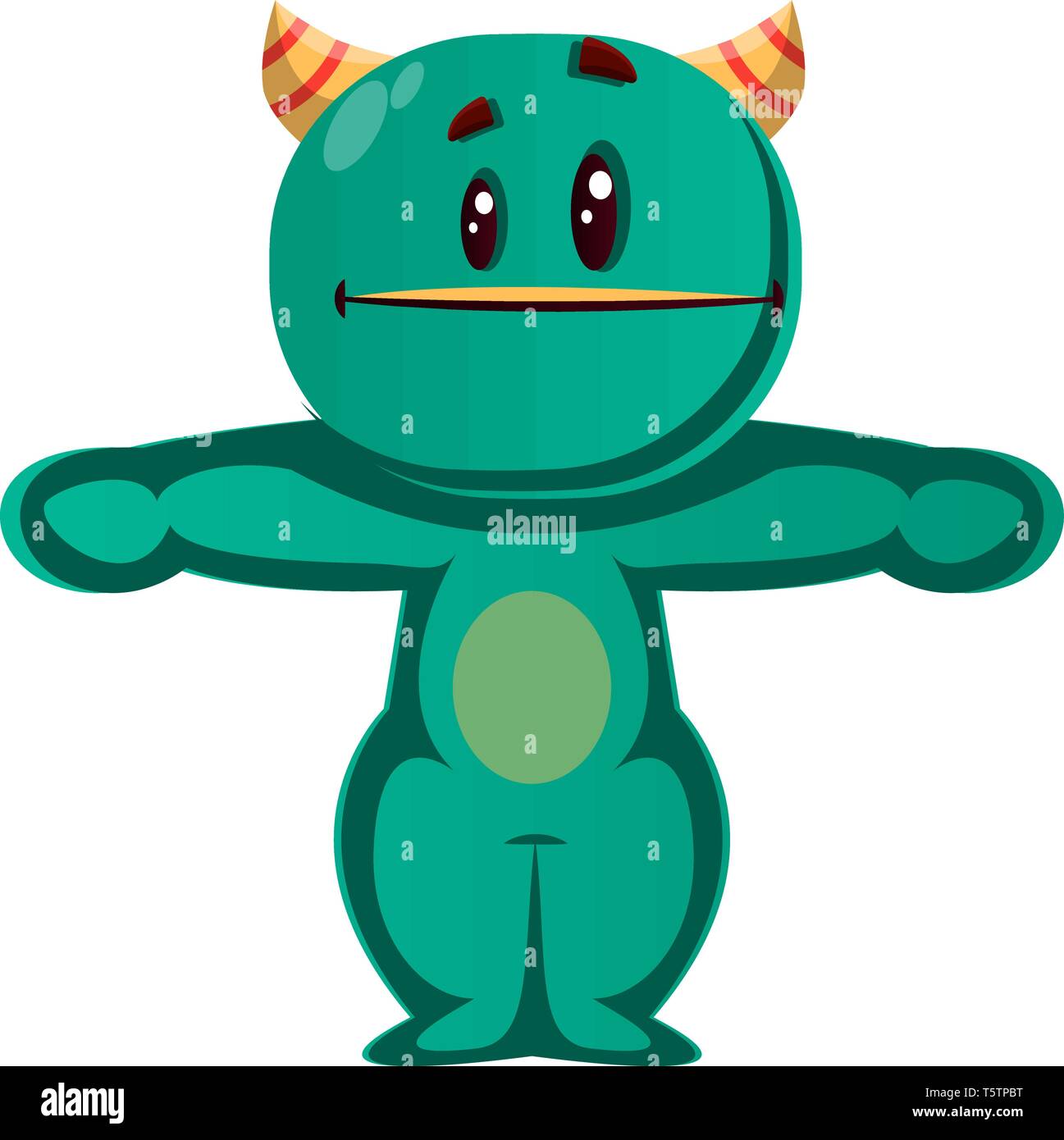 Green monster lavoro fuori illustrazione vettoriale Illustrazione Vettoriale