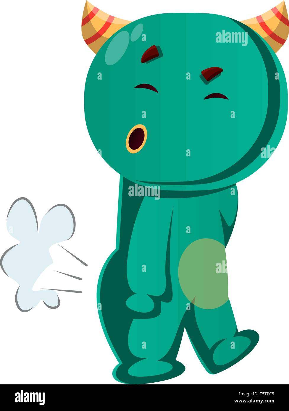 Green monster peti illustrazione vettoriale Illustrazione Vettoriale