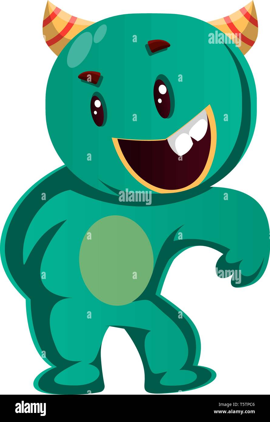 Green monster è fino a nulla goodvector illustrazione Illustrazione Vettoriale