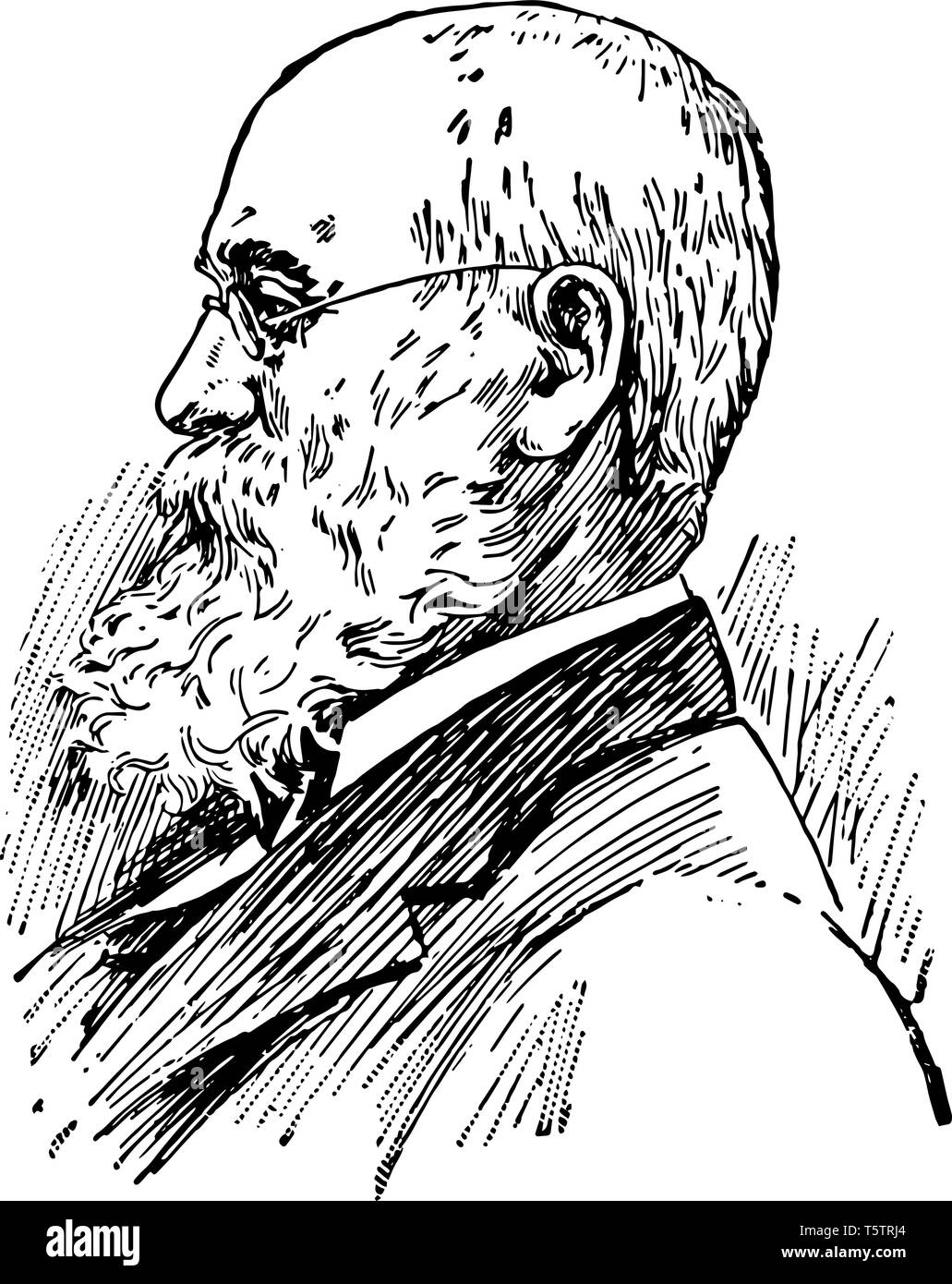 Charles Anderson Dana 1819 a 1897 egli era un giornalista americano autore e alto funzionario governativo famosa per la modifica del nuovo American encyclopaedia - Wikizionario Illustrazione Vettoriale