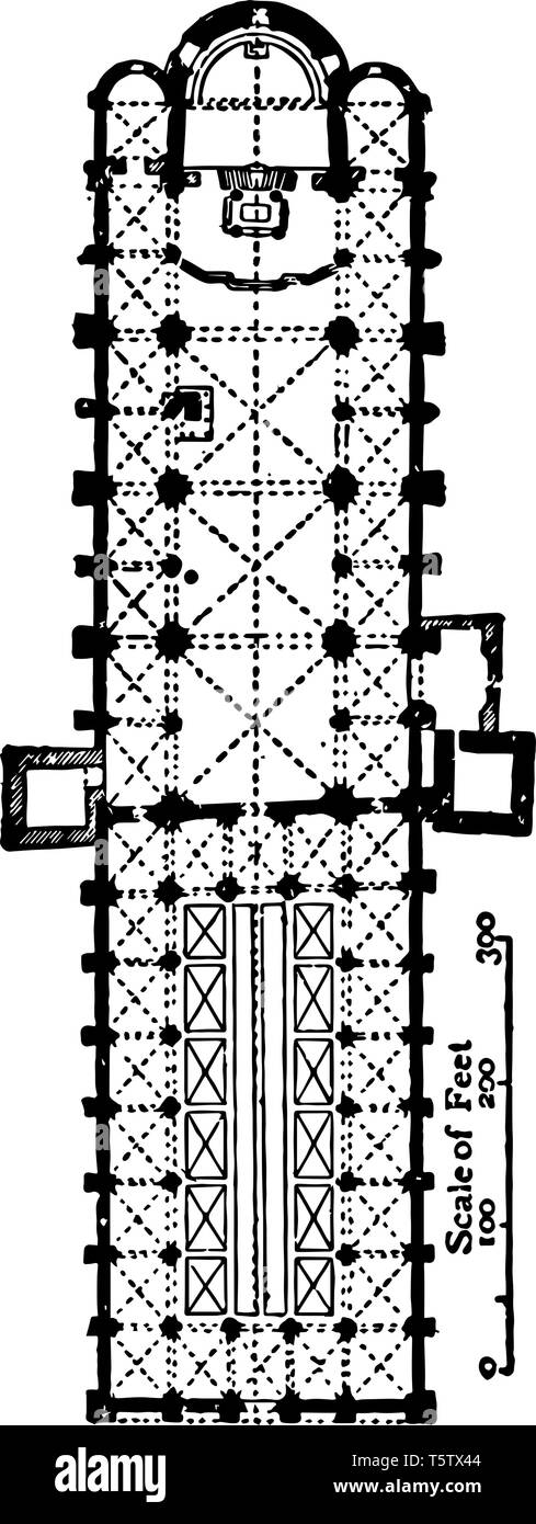 Piano di San Ambrogio 10001200 piano della chiesa un esempio italiano di architettura romanica lombarda i costruttori della Chiesa verso la fine del 11t Illustrazione Vettoriale