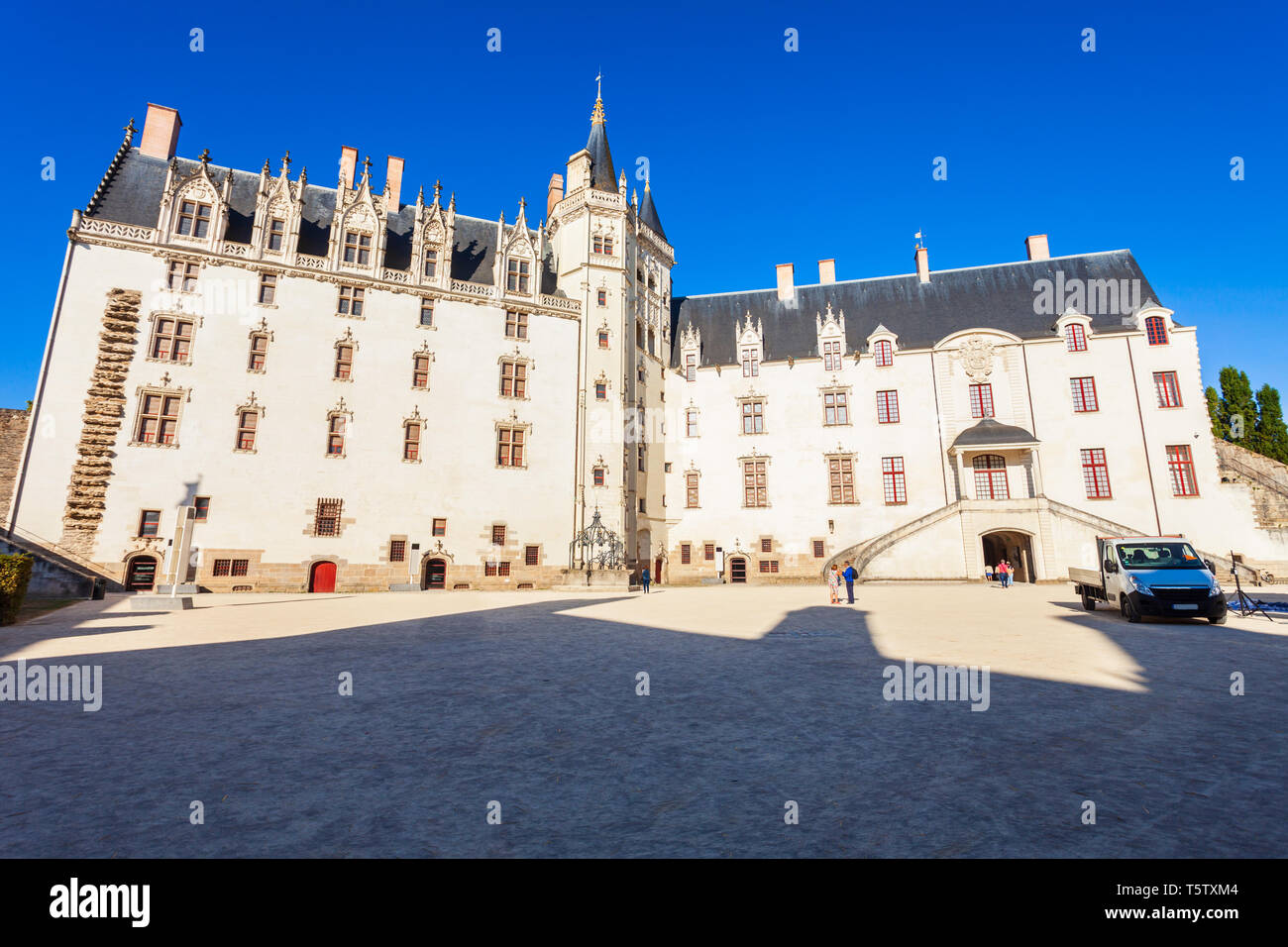 Castello dei Duchi di Bretagna o Château des Ducs de Bretagne è un castello nella città di Nantes in Francia Foto Stock