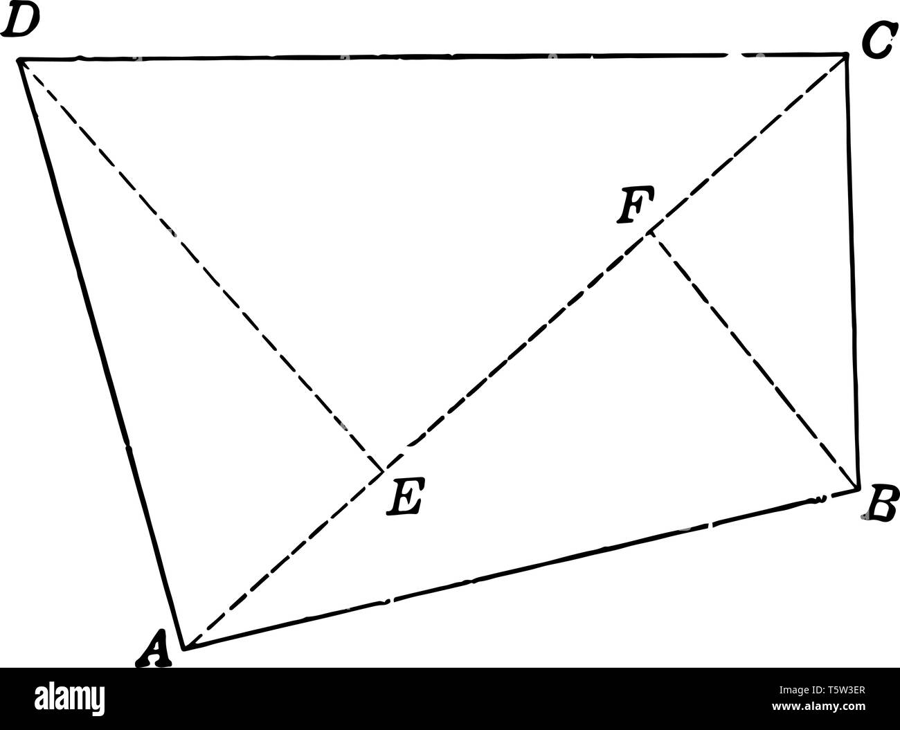 Un esempio di discernere costituito da 4 cifre più piccole (triangoli), vintage disegno della linea di incisione o illustrazione. Illustrazione Vettoriale