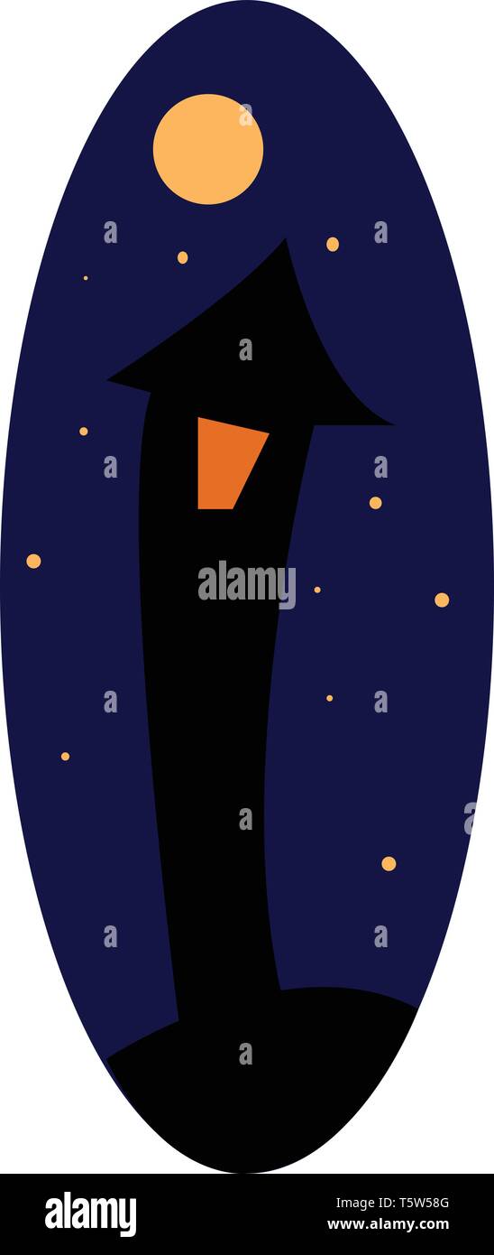 Clipart del cielo notturno o vettore di Illustrazione a colori Illustrazione Vettoriale