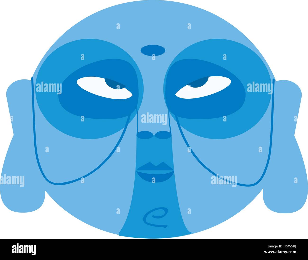 Tribale maschera religiosa o vettore di Illustrazione a colori Illustrazione Vettoriale