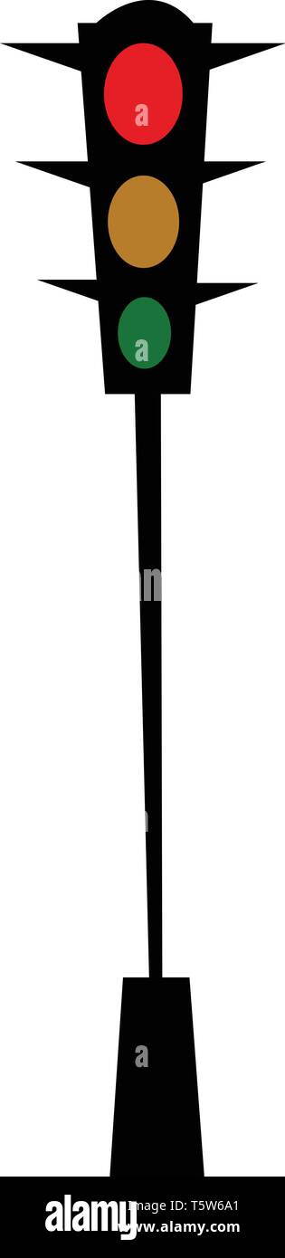 Un segnale di traffico in luce post o vettore di Illustrazione a colori Illustrazione Vettoriale
