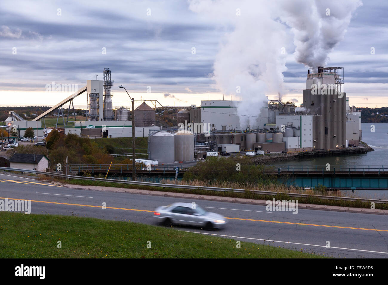 La Irving Pulp & Paper Limited in Saint John, New Brunswick, Canada. Foto Stock
