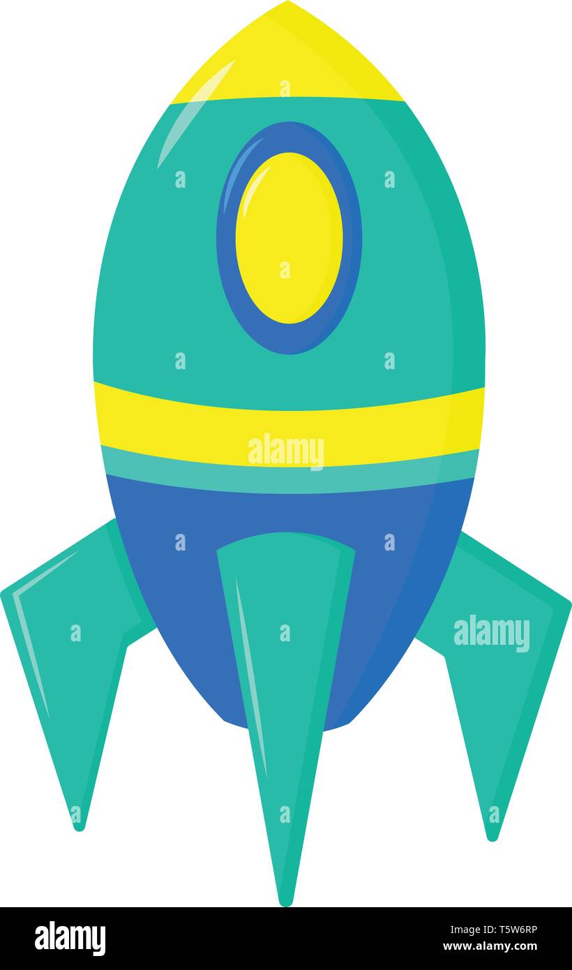 Un blu, giallo e verde Rucola, il vettore, il colore di disegno o illustrazione. Illustrazione Vettoriale