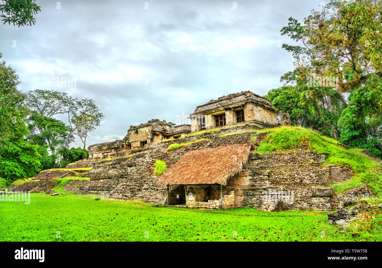 Rovine di Palenque in Chiapas, Messico Foto Stock