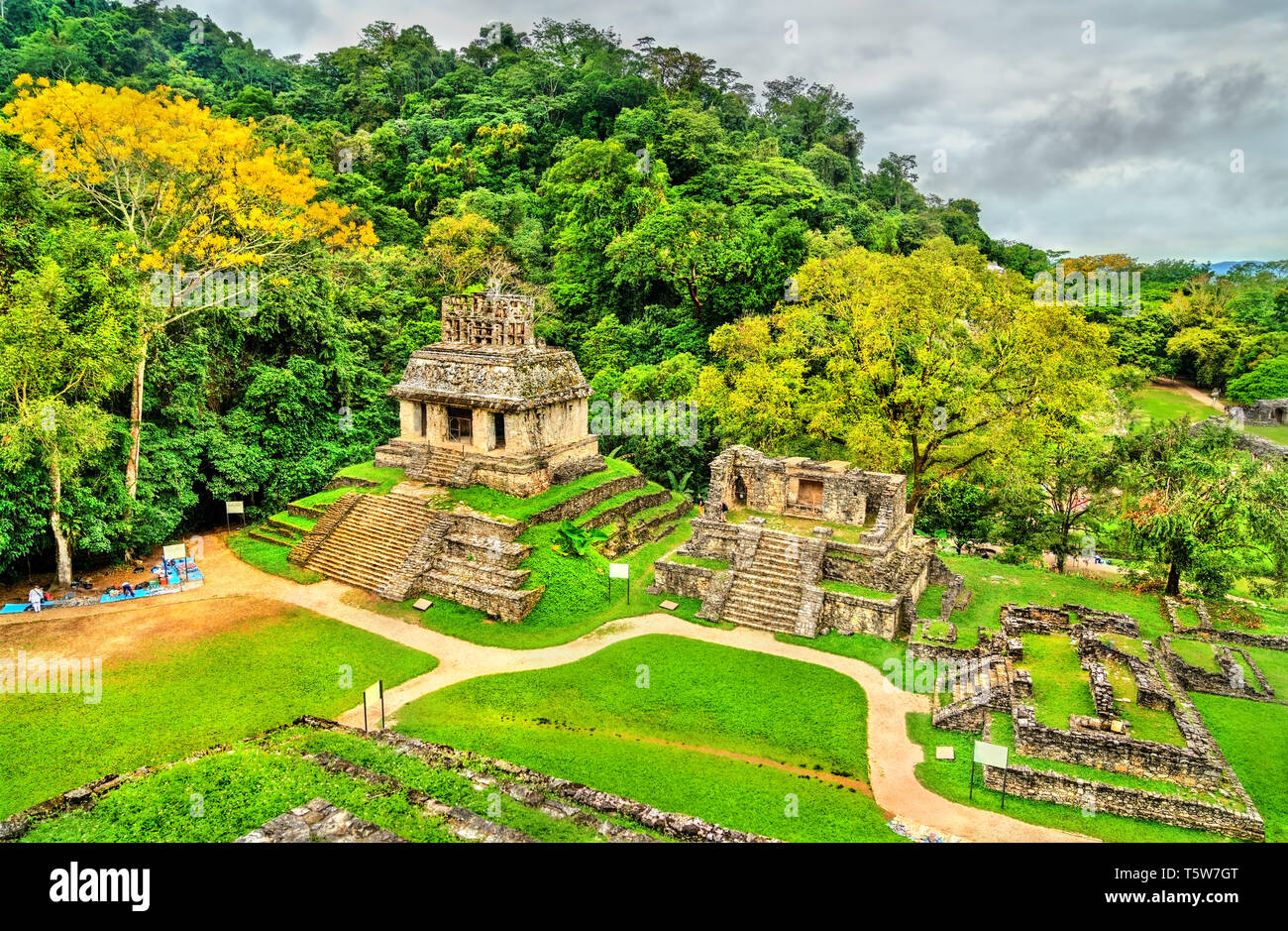 Rovine di Palenque in Chiapas, Messico Foto Stock