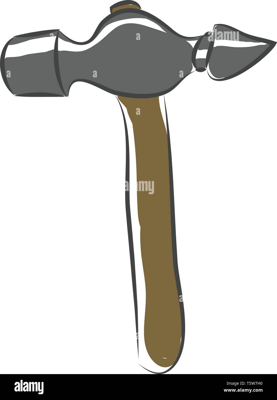 Martello con una parte smussata e unilaterale di bordo affilato del vettore di disegno a colori o illustrazione Illustrazione Vettoriale