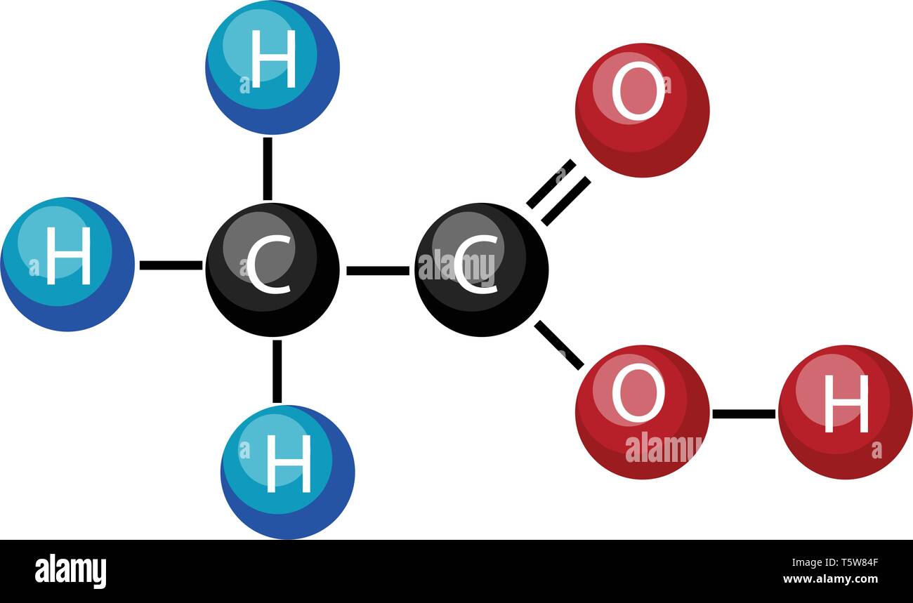 La scienza molecola illustrazione vettoriale su sfondo bianco Illustrazione Vettoriale