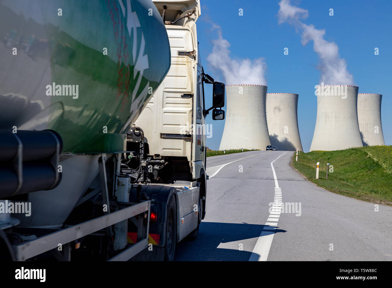 Elektrárna Jaderná Temelin, ČEZ, Jihočeský kraj, Česká republika / centrale nucleare di Temelin la società CEZ, Boemia Meridionale regione, REPUB CECA Foto Stock