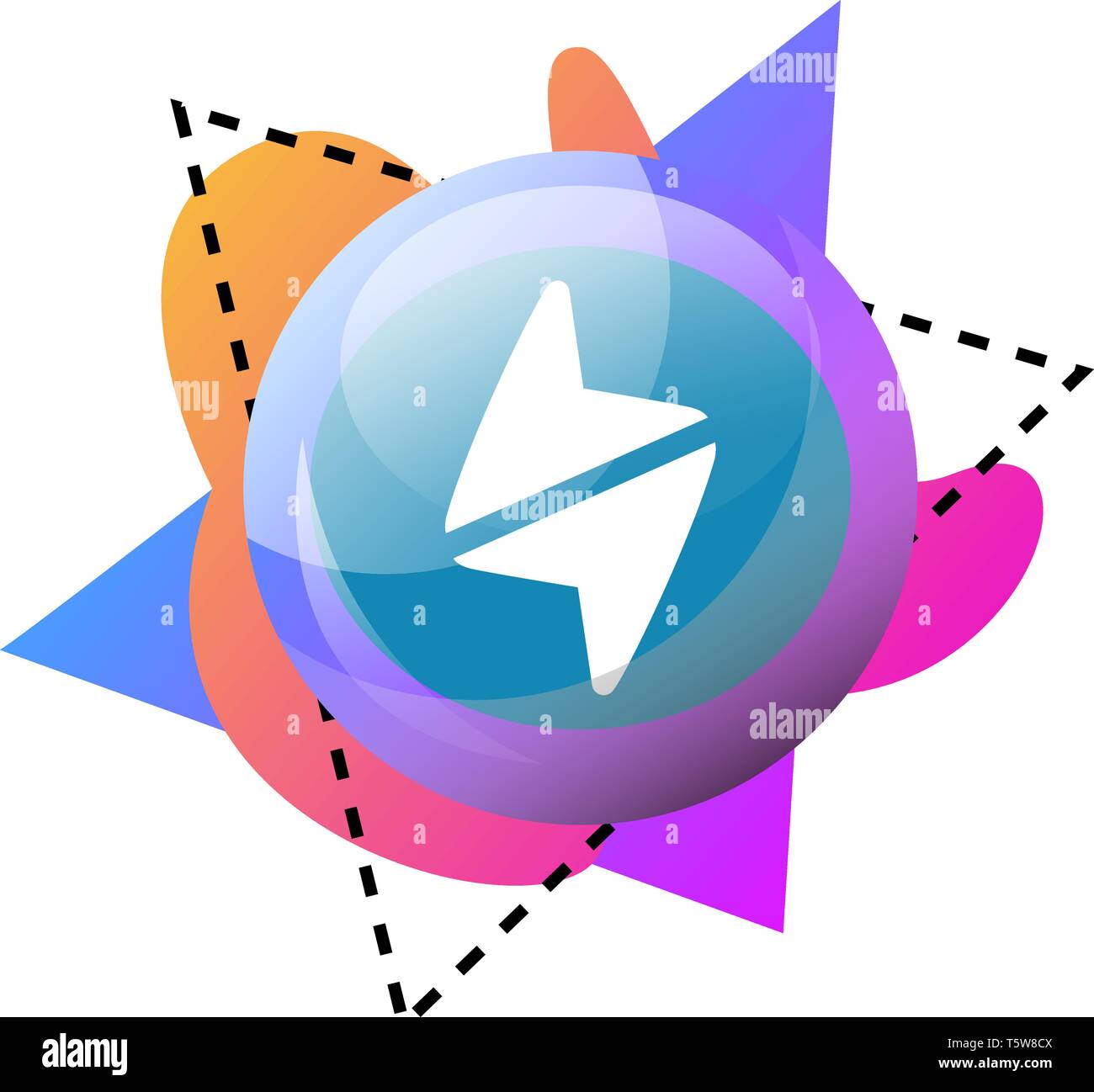 Happn local dating app icona vettore illustrazione su sfondo bianco Illustrazione Vettoriale