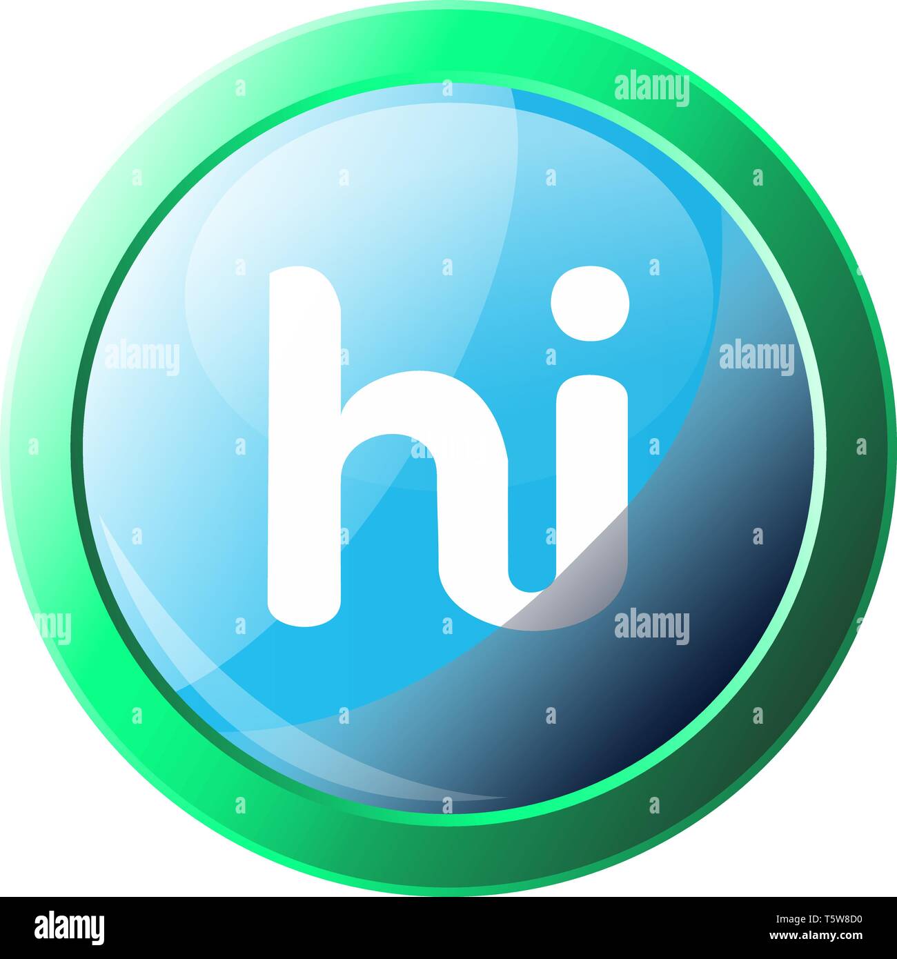 Escursione bolla logo nel cerchio verde icona vettore illustrazione su sfondo bianco Illustrazione Vettoriale