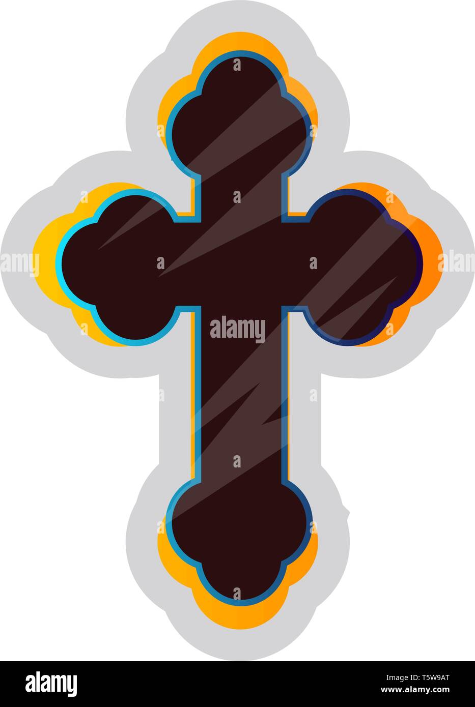 Serbo-ortodossa simbolo illustrazione vettoriale su sfondo bianco Illustrazione Vettoriale