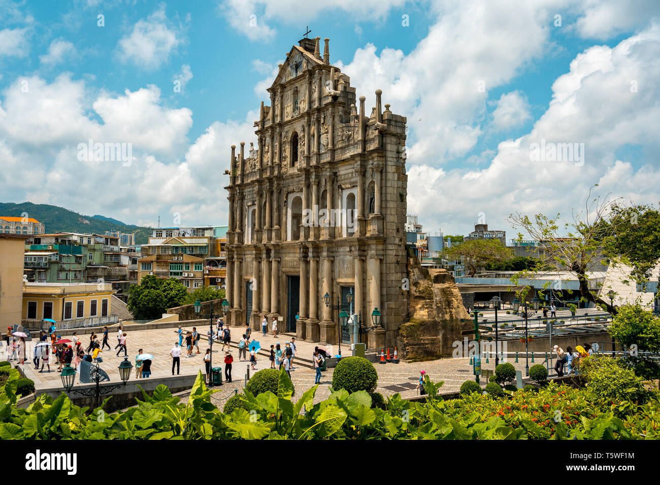 Macao, Cina - Rovine di San Paolo Foto Stock