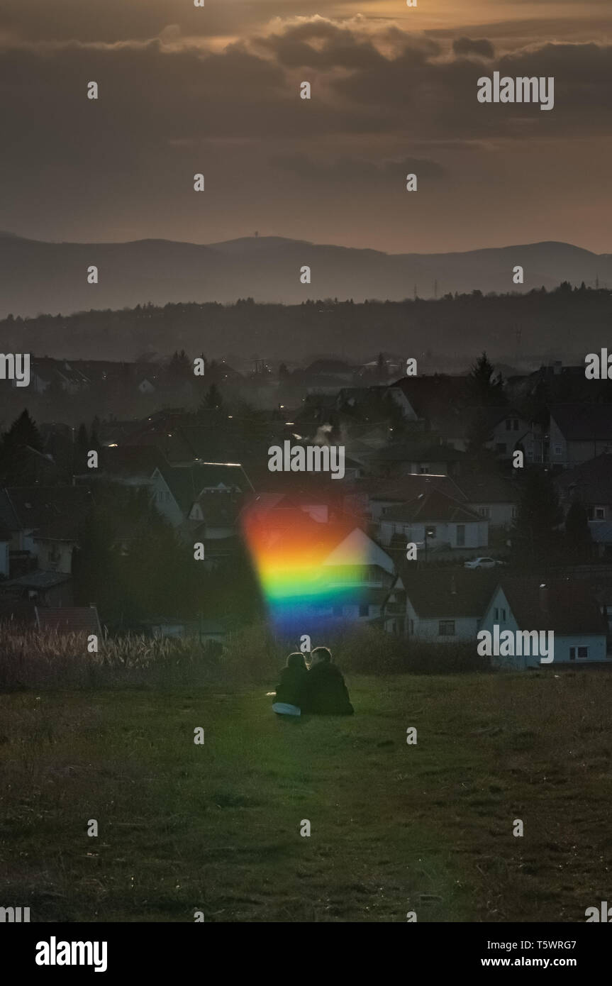 La Miskolc Sims. No ps, solo lens flare Foto Stock