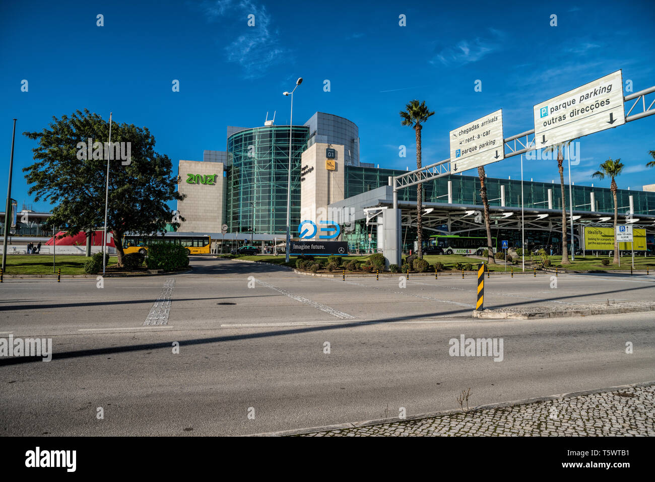 Lisbona aeroporto Portela - Aeroporto internazionale situato a Lisbona, la capitale del Portogallo. Aeroporto principale è il gateway internazionale per il Portogallo Foto Stock