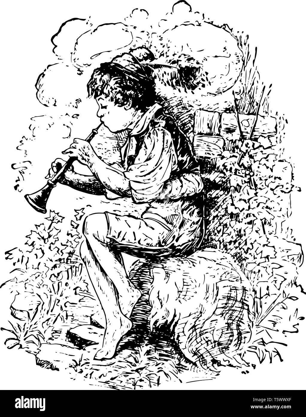 Incisione riga è la realizzazione di incisioni di linea vintage disegno della linea di incisione o illustrazione. Illustrazione Vettoriale