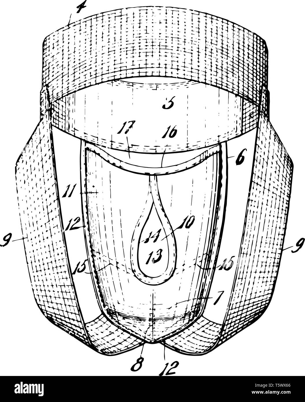 Jock Strap è un indumento intimo progettato per supportare i genitali maschili vintage disegno della linea di incisione o illustrazione. Illustrazione Vettoriale