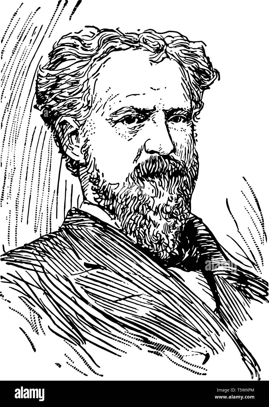 Roscoe Conkling 1829 al 1888 era un politico STATI UNITI casa rappresentante e senatore degli Stati Uniti da New York il leader del prode fazione del re Illustrazione Vettoriale