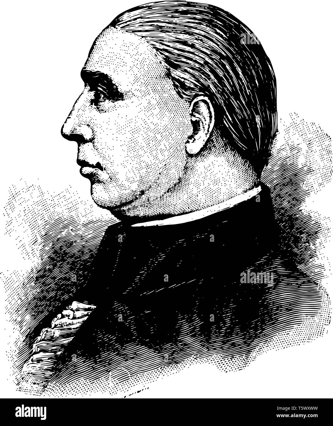 Rufus Putnam 1738 al 1824 egli è stato un colonial ufficiale militare e un generale dell'esercito continentale durante la guerra rivoluzionaria americana linea vintage Illustrazione Vettoriale