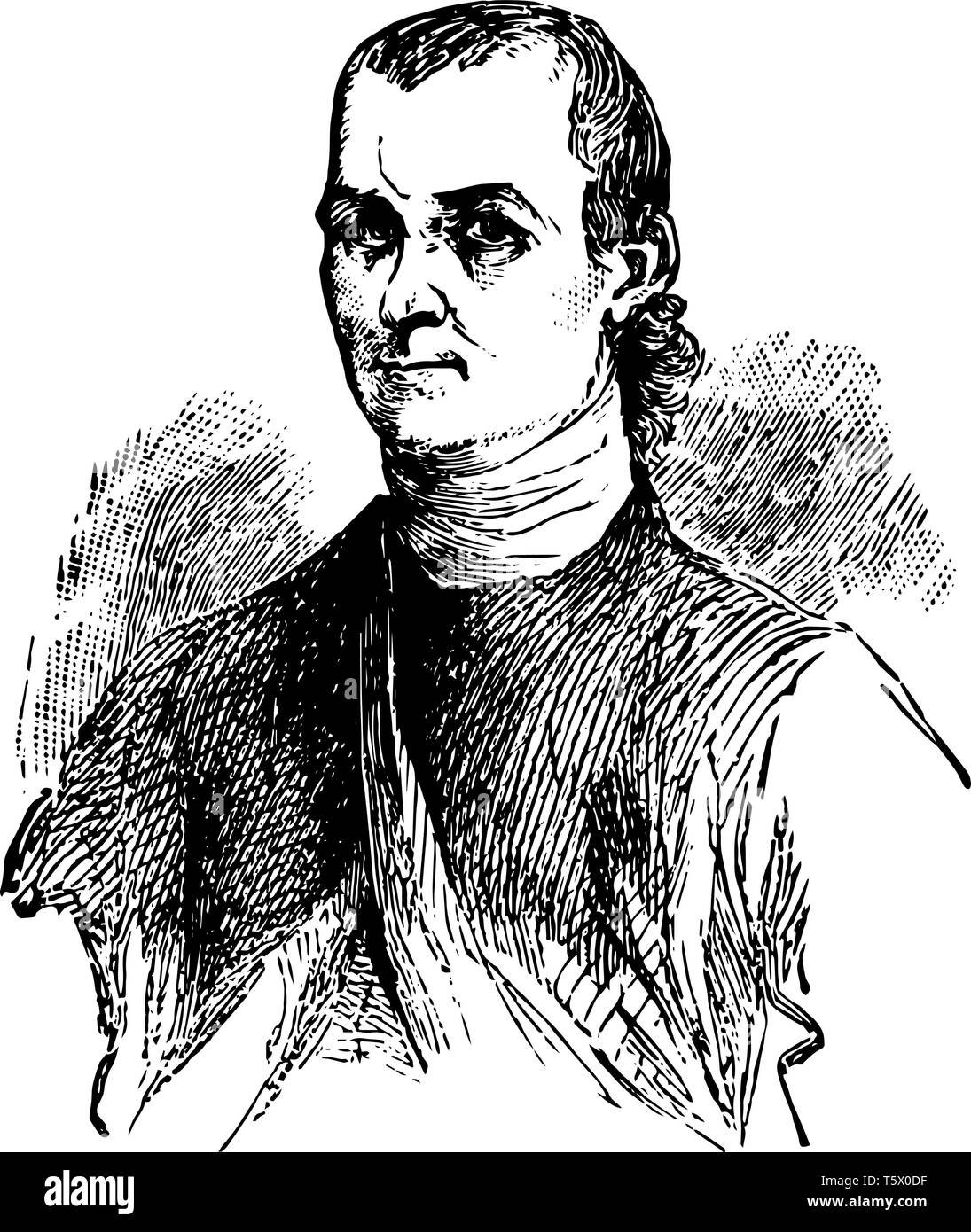 Samuel Kirkland 1741 al 1808 egli è stato un ministro presbiteriano e missionario tra i Oneida e Tuscarora popoli del presente al giorno centrale di New York S Illustrazione Vettoriale