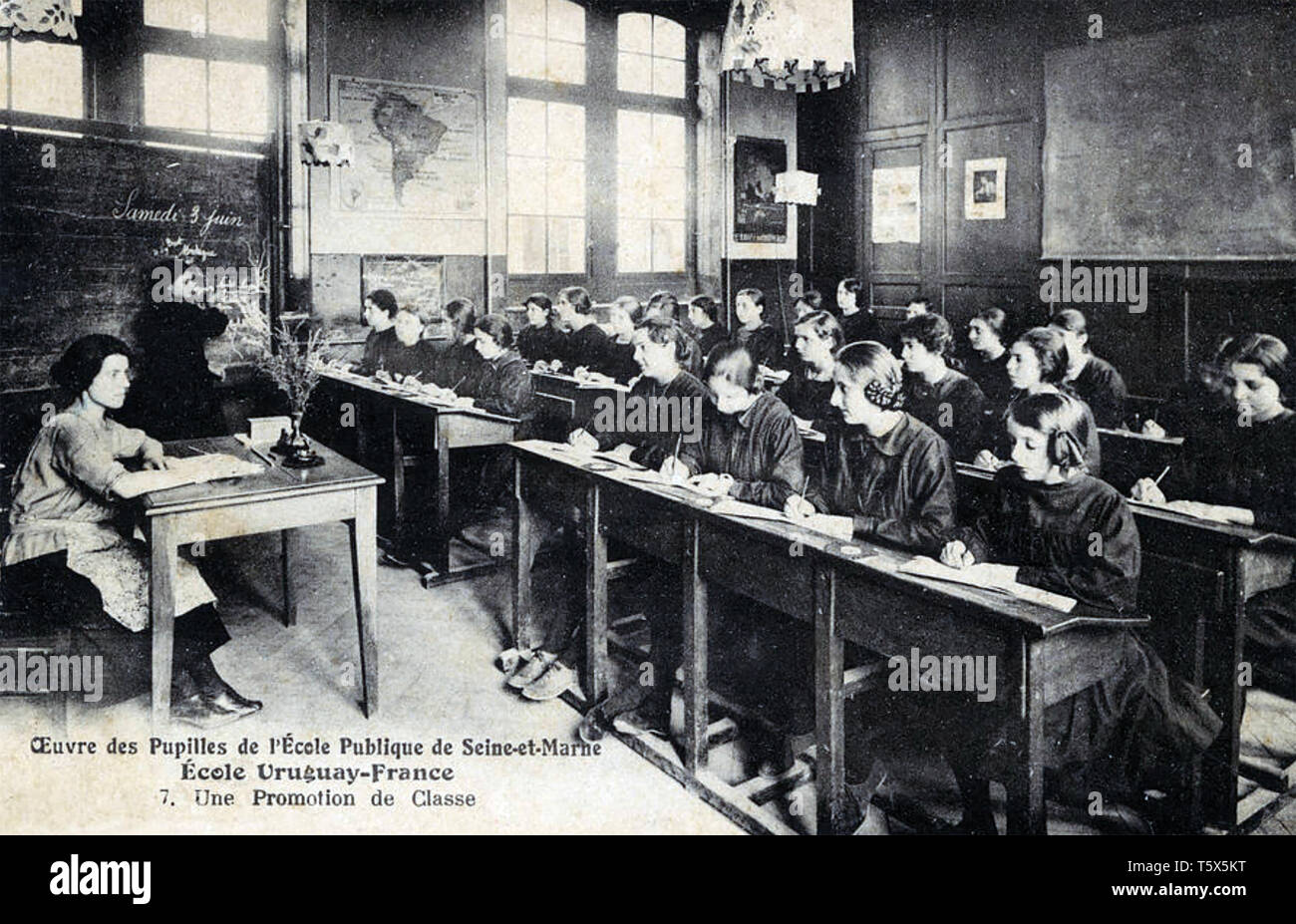 Scuola di francese a circa 1910 Foto Stock