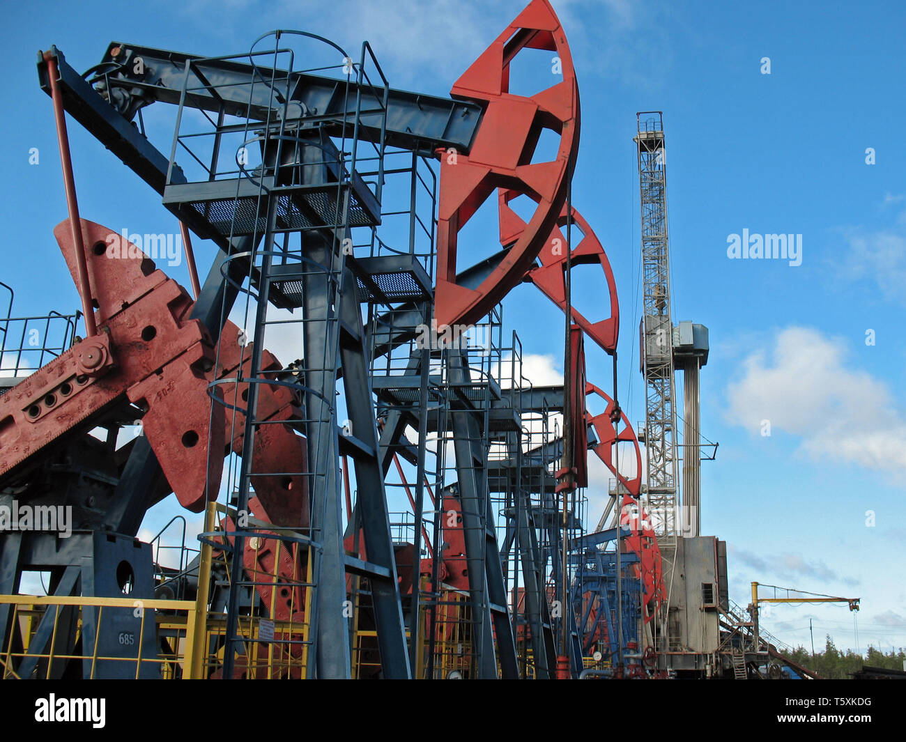L'estrazione di olio in Siberia occidentale. Foto Stock