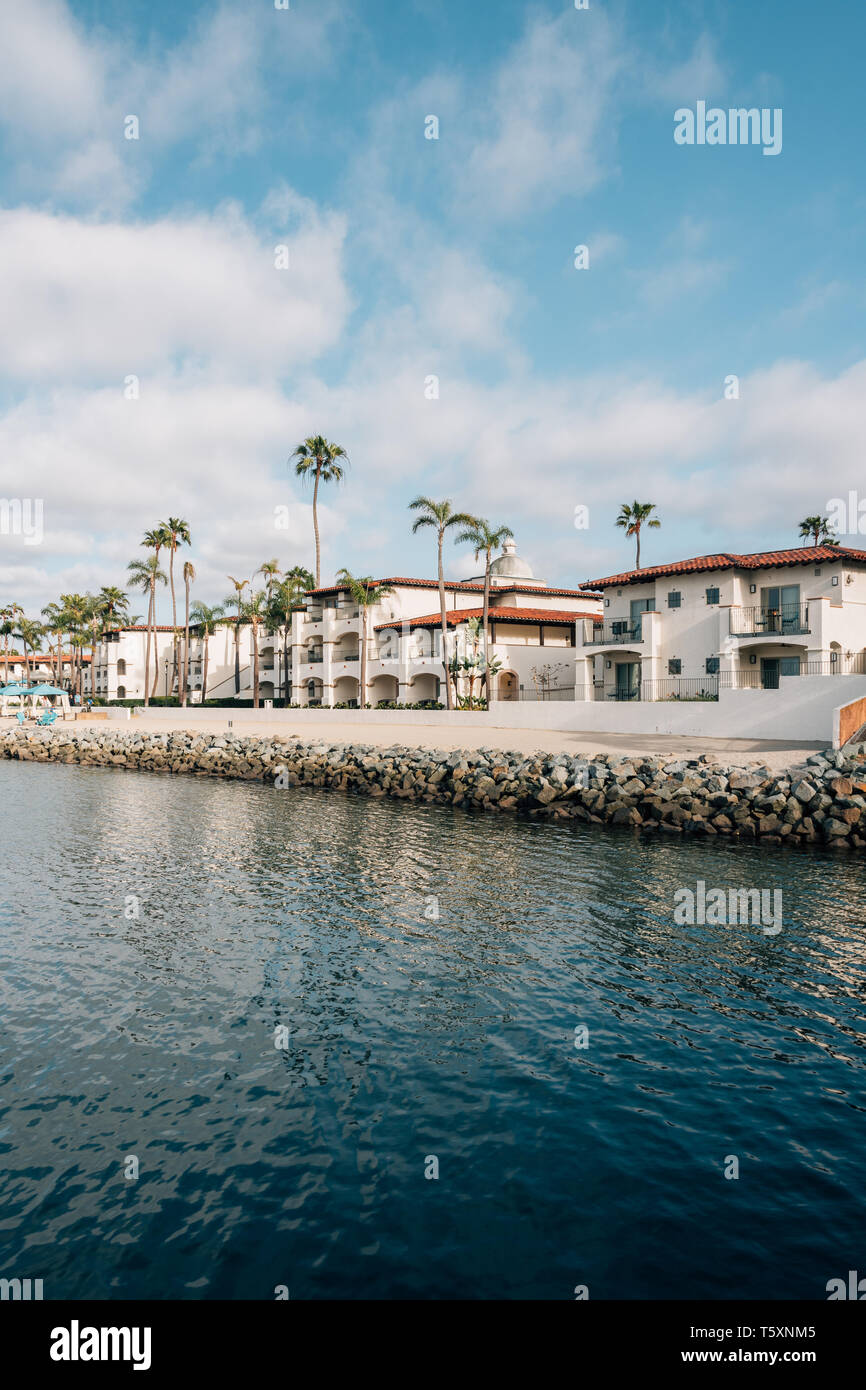 La riva di Shelter Island, a San Diego, California Foto Stock