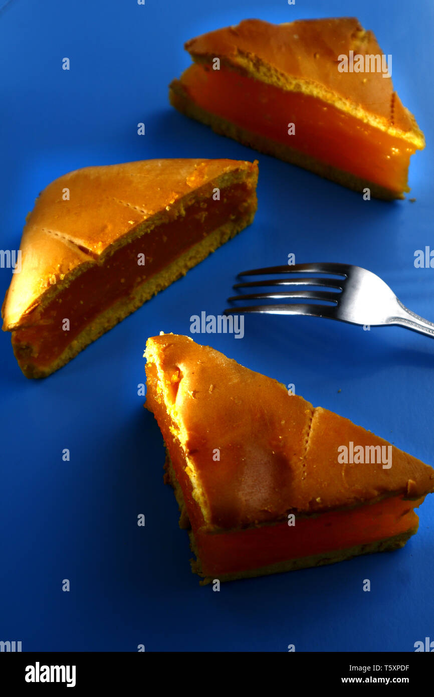 Foto di fette di torta di ananas Foto Stock