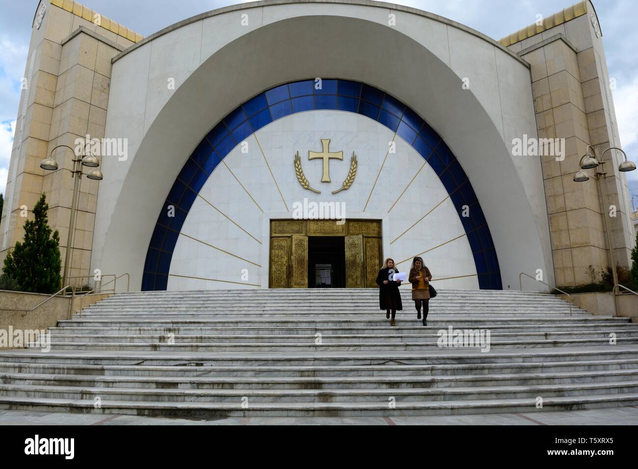 La risurrezione cattedrale ortodossa albanese chiesa Titana Albania Foto Stock